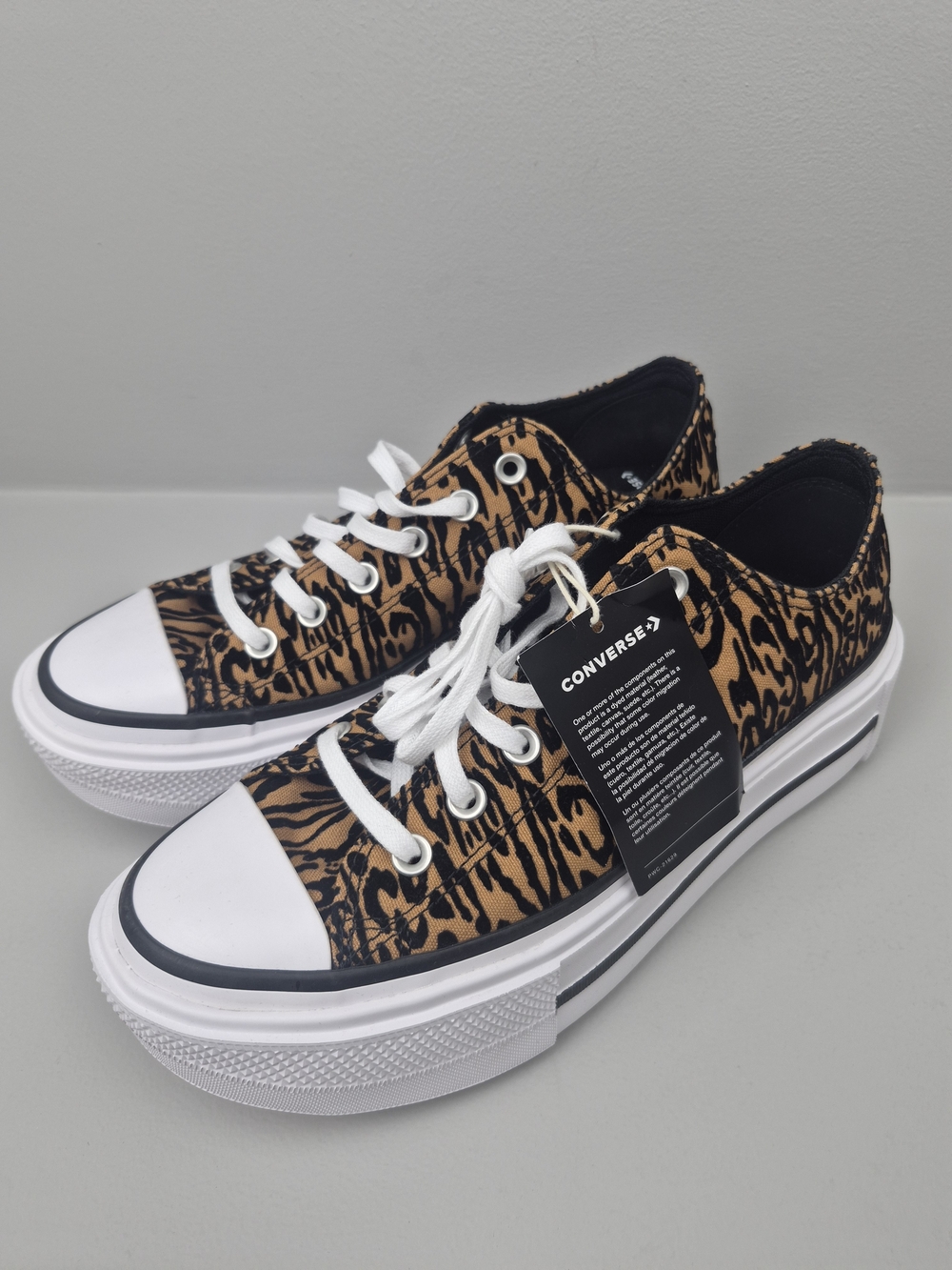 Converse Double Stack Platform Leopard Print Chuck Taylor All Star Women Sz 10.5
